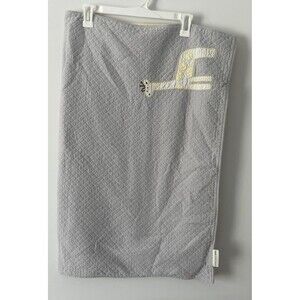 Pottery barn Kids Quilted Blanket Gray/yellow Fleece Giraffe Soft Cozy Baby